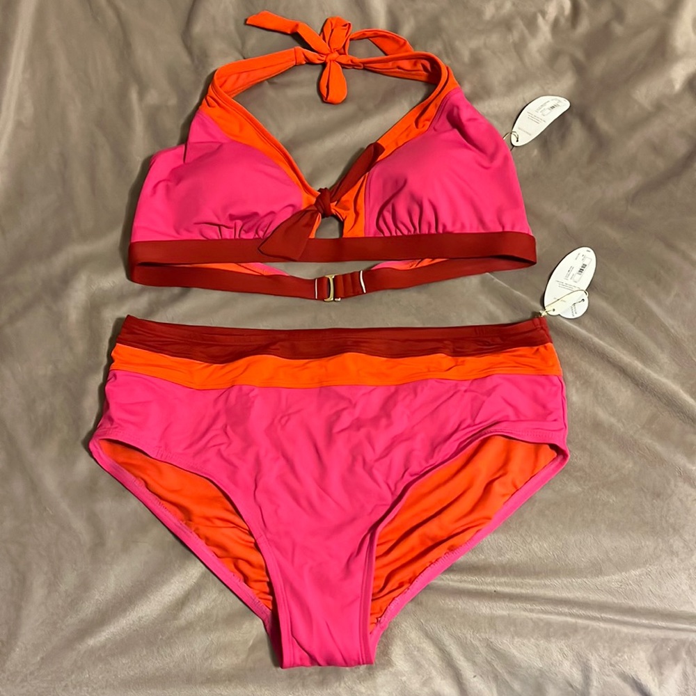 Orange and Pink bikini
